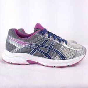 Asics Gel Contend 4 Silver Purple Shoes Sneakers